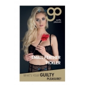 Пластиковая метелочка с красными пёрышками Small Feather Tickler - 32 см. - Blush Novelties - купить с доставкой в Мытищах