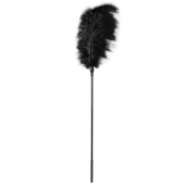 Стек с большим чёрным пером Large Feather Tickler - 65 см. - Blush Novelties - купить с доставкой в Мытищах