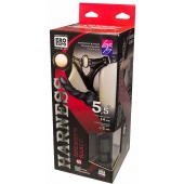 Пояс харнесс премиум класса WOMAN SIMPLEX(S) с 3 черными насадками - LOVETOY (А-Полимер) - купить с доставкой в Мытищах