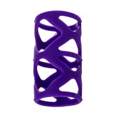 Фиолетовая насадка-сетка на пенис - 7,5 см. - A-toys - в Мытищах купить с доставкой
