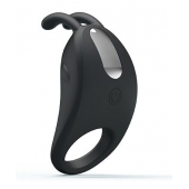 Чёрное эрекционное кольцо с вибрацией Rabbit Vibrator - Baile - в Мытищах купить с доставкой