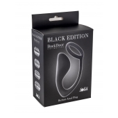 Чёрное эрекционное кольцо с анальной пробкой Button Anal Plug - Lola Games - в Мытищах купить с доставкой
