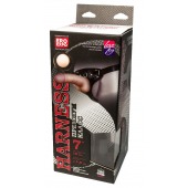 Кожаный пояс харнесс WOMAN LONG премиум класса с 3 насадками - LOVETOY (А-Полимер) - купить с доставкой в Мытищах