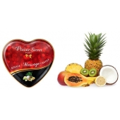 Массажная свеча с ароматом экзотических фруктов Bougie Massage Candle - 35 мл. - Plaisir Secret - купить с доставкой в Мытищах
