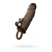 Чёрная насадка на пенис Toyfa XLover с вибрацией - ToyFa - в Мытищах купить с доставкой