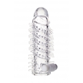 Насадка на пенис TOYFA A-Toys с вибропулей и шипами - 13,4 см. - A-toys - в Мытищах купить с доставкой