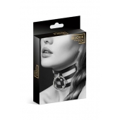 Чёрный тройной чокер с большим кольцом - Bijoux Pour Toi - купить с доставкой в Мытищах