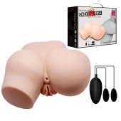 Телесный полуторс с двумя любовными тоннелями и вибрацией - Baile - в Мытищах купить с доставкой