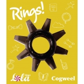 Чёрное эрекционное кольцо Rings Cogweel - Lola Games - в Мытищах купить с доставкой