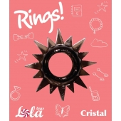 Чёрное эрекционное кольцо Rings Cristal - Lola Games - в Мытищах купить с доставкой