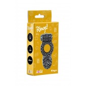 Чёрное эрекционное кольцо Rings Ringer - Lola Games - в Мытищах купить с доставкой