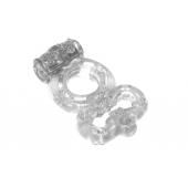 Прозрачное эрекционное кольцо Rings Treadle с подхватом - Lola Games - в Мытищах купить с доставкой