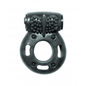 Черное эрекционное кольцо с вибрацией Rings Axle-pin - Lola Games - в Мытищах купить с доставкой
