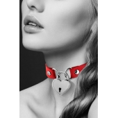 Красный чокер с замком в форме сердца - Bijoux Pour Toi - купить с доставкой в Мытищах