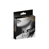 Черный чокер с замком в форме сердца - Bijoux Pour Toi - купить с доставкой в Мытищах