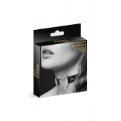 Чёрный чокер с кольцом в форме сердца - Bijoux Pour Toi - купить с доставкой в Мытищах