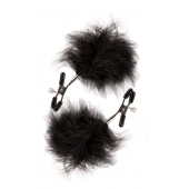 Зажимы для сосков с пухом FEATHERED NIPPLE CLAMPS - Blush Novelties - купить с доставкой в Мытищах