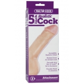 Насадка-реалистик для трусиков Vac-U-Lock 5  Realistic - 12,7 см. - Doc Johnson - купить с доставкой в Мытищах