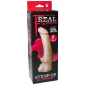 Телесная насадка REAL Standard с усиками на основании - 19 см. - LOVETOY (А-Полимер) - купить с доставкой в Мытищах