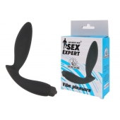 Чёрный вибростимулятор простаты Sex Expert Vibe Pleasure - Sex Expert - в Мытищах купить с доставкой