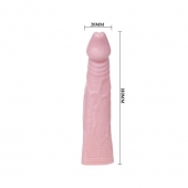 Телесная насадка с вибрацией Sex Expert - 18 см. - Sex Expert - в Мытищах купить с доставкой