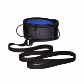 Чёрно-синий неопреновый ошейник с поводком - Sitabella - купить с доставкой в Мытищах