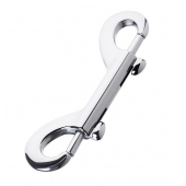 Серебристый двухсторонний карабин TOYFA Metal - ToyFa - купить с доставкой в Мытищах