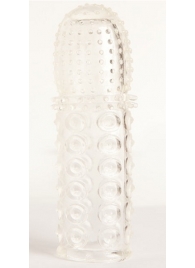 Прозрачная закрытая гелевая насадка - 13,5 см. - Toyfa Basic - в Мытищах купить с доставкой