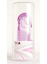 Фиолетовая насадка с коготком и шипами - 13 см. - Toyfa Basic - в Мытищах купить с доставкой