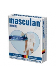 Ультратонкие презервативы Masculan Ultra Fine с обильной смазкой - 3 шт. - Masculan - купить с доставкой в Мытищах