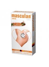 Розовые презервативы Masculan Ultra Long Pleasure с колечками, пупырышками и продлевающим эффектом - 10 шт. - Masculan - купить с доставкой в Мытищах