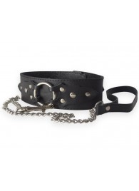 Широкий кожаный ошейник в готическом стиле - Sitabella - купить с доставкой в Мытищах