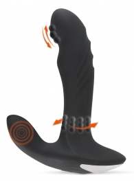 Черный вибромассажер простаты с функцией римминга Plug with Perineum Stimulator - 16,6 см. - Orion - в Мытищах купить с доставкой