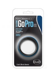 Черно-синее эрекционное кольцо Silicone Go Pro Cock Ring - Blush Novelties - в Мытищах купить с доставкой
