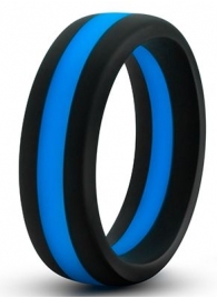 Черно-синее эрекционное кольцо Silicone Go Pro Cock Ring - Blush Novelties - в Мытищах купить с доставкой