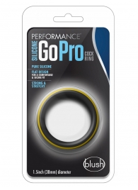 Черно-желтое силиконовое эрекционное кольцо Silicone Go Pro Cock Ring - Blush Novelties - в Мытищах купить с доставкой