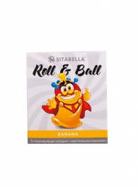 Стимулирующий презерватив-насадка Roll   Ball Banana - Sitabella - купить с доставкой в Мытищах