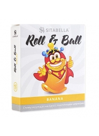 Стимулирующий презерватив-насадка Roll   Ball Banana - Sitabella - купить с доставкой в Мытищах