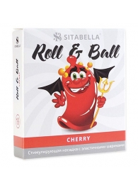 Стимулирующий презерватив-насадка Roll   Ball Cherry - Sitabella - купить с доставкой в Мытищах