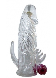 Закрытая прозрачная вибронасадка на пенис Crystal Sleeve Vibe - Erowoman-Eroman - в Мытищах купить с доставкой