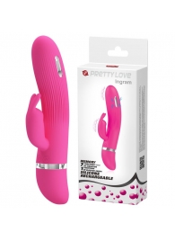 Розовый вибратор Ingram с электростимуляцией - 19,2 см. - Baile - купить с доставкой в Мытищах