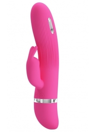 Розовый вибратор Ingram с электростимуляцией - 19,2 см. - Baile - купить с доставкой в Мытищах