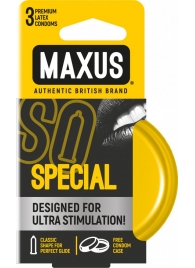 Презервативы с точками и рёбрами в железном кейсе MAXUS Special - 3 шт. - Maxus - купить с доставкой в Мытищах