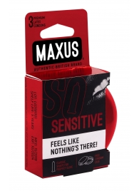 Ультратонкие презервативы в железном кейсе MAXUS Sensitive - 3 шт. - Maxus - купить с доставкой в Мытищах