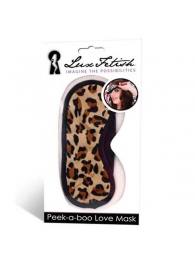 Леопардовая маска на глаза Peek-a-Boo - Lux Fetish - купить с доставкой в Мытищах