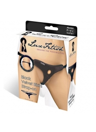 Черные плюшевые трусики для страпона - Lux Fetish - купить с доставкой в Мытищах
