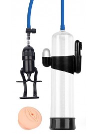 Прозрачная вакуумная вибропомпа Sex Expert с насадкой-вагиной - Sex Expert - в Мытищах купить с доставкой