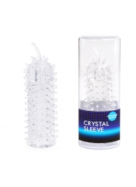 Закрытая рельефная насадка Crystal sleeve с усиками - 12 см. - Erowoman-Eroman - в Мытищах купить с доставкой