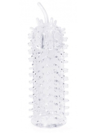 Закрытая рельефная насадка Crystal sleeve с усиками - 12 см. - Erowoman-Eroman - в Мытищах купить с доставкой