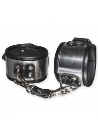 Эффектные серебристо-черные наручники с металлическим блеском - Sitabella - купить с доставкой в Мытищах